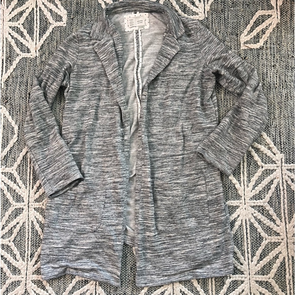 Anthropologie Saturday Sunday french terry open front cardigan blazer jacket L